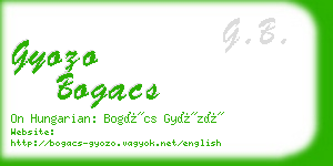 gyozo bogacs business card